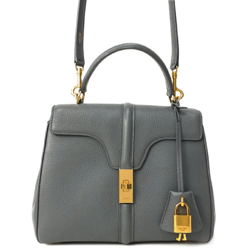 Celine 16 Bag Calfskin Leather 2way Shoulder Bag - Picture 1 of 9